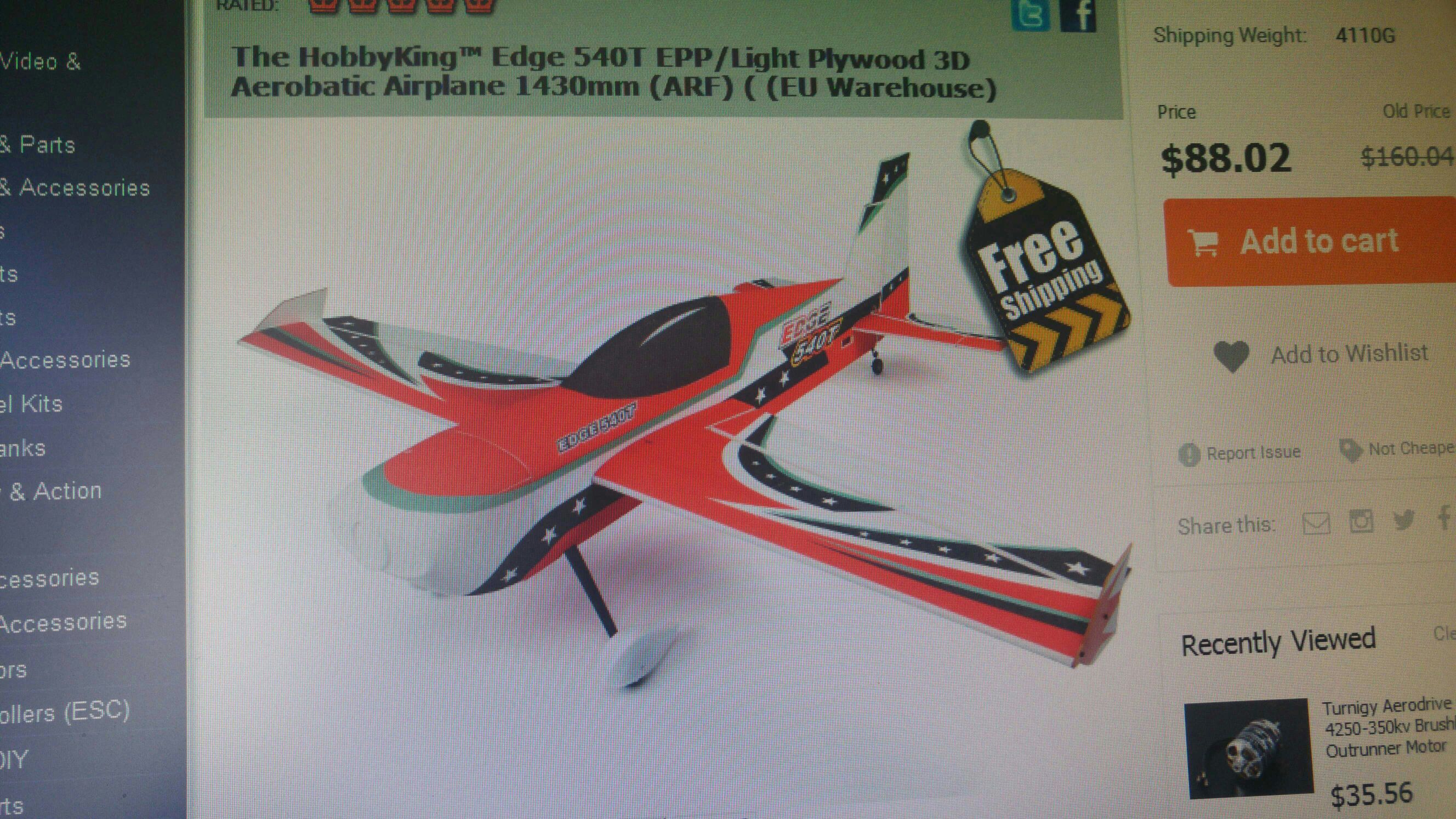 Hobby King Epp Edge 540 (Skywing) Bu fiyata Kaçırmayın......